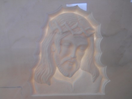 Volto di Cristo Rosa Portogallo - arte pietra snc